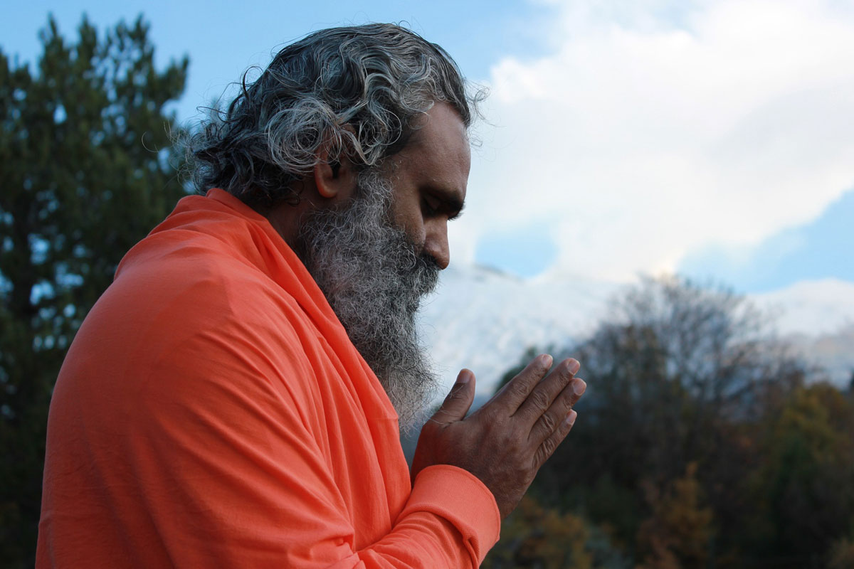holy man praying