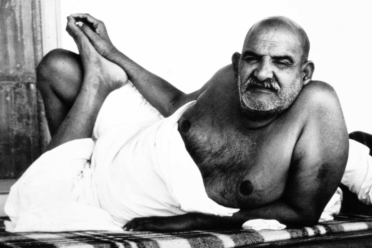 neem karoli baba laying sideways