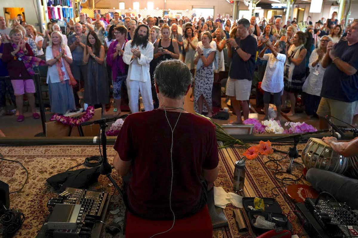 Krishna Das at a retreat