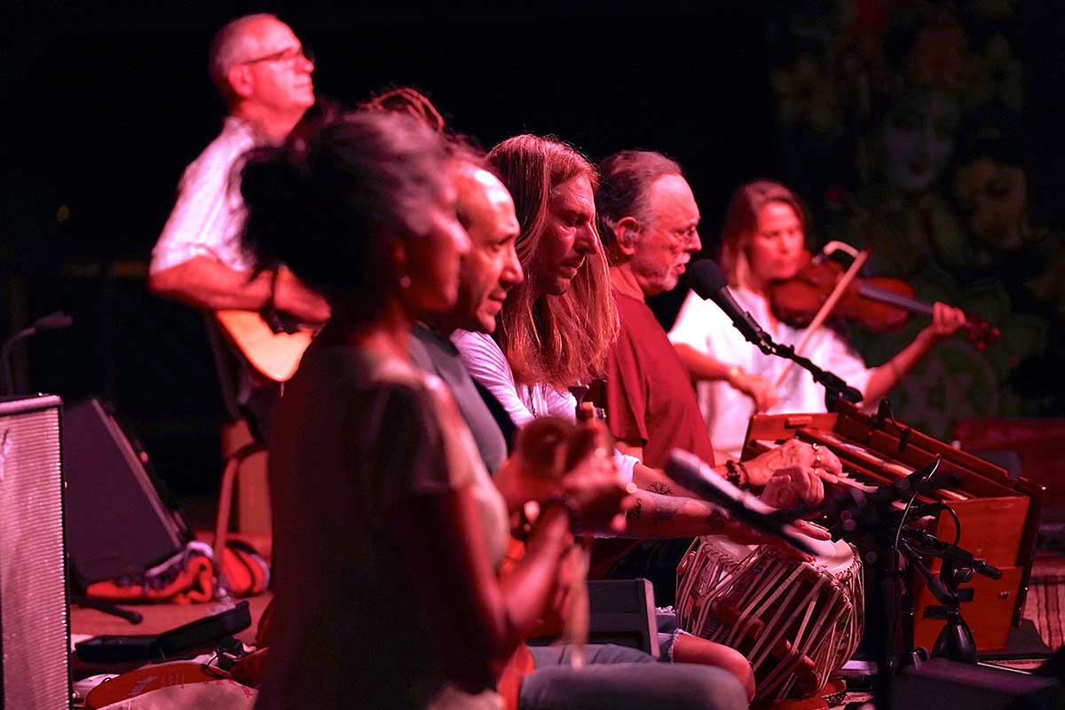 Krishna Das and his band on stage